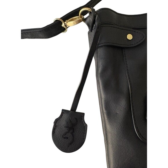 Browning Concealed Carry Black Shoulder Bag Easy Access Gun Holder Vegan Leather - Picture 3 of 14